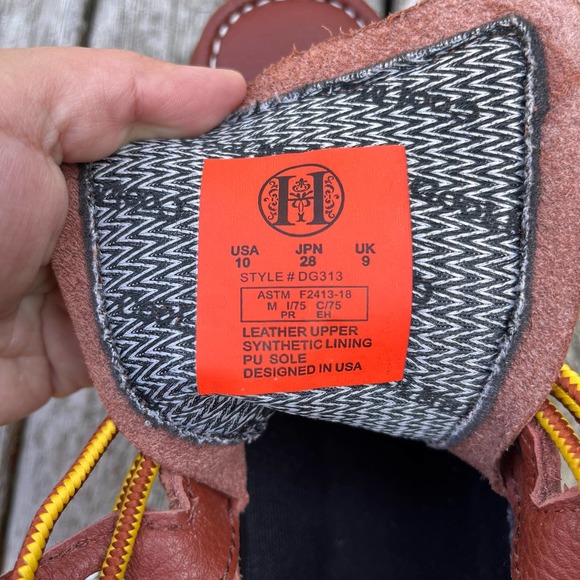 ROCKROOSTER AP360 Wedge ASTM EH Steel toe Slip Oil Resistant Wedge Boot Men's 10 - Picture 7 of 8